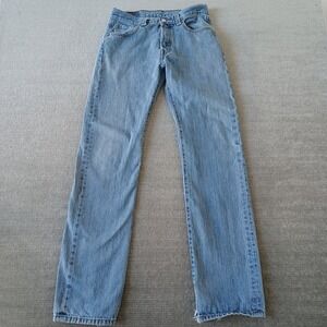 VTG Levis 501 Button Fly Blue Jeans Mens 29x34 Stone Wash Distressed Denim Y2K